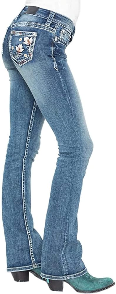パンツ SWAGGER back embroidery denim Custom Men's Gothic Embroidered Baggy Denim Jeans with